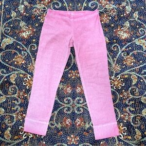 120% Lino Pink Linen Blend Pants size 42